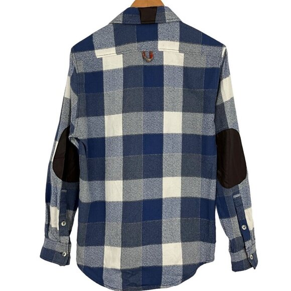 Maroon Bells Mens Campfire Shirt Size S Glacier Blue Check Long Sleeve Outdoor - Picture 5 of 12